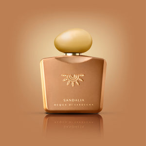 Profumo Sandalia Shardana Sirai 100 ml Acqua di Sardegna boccetta dorata