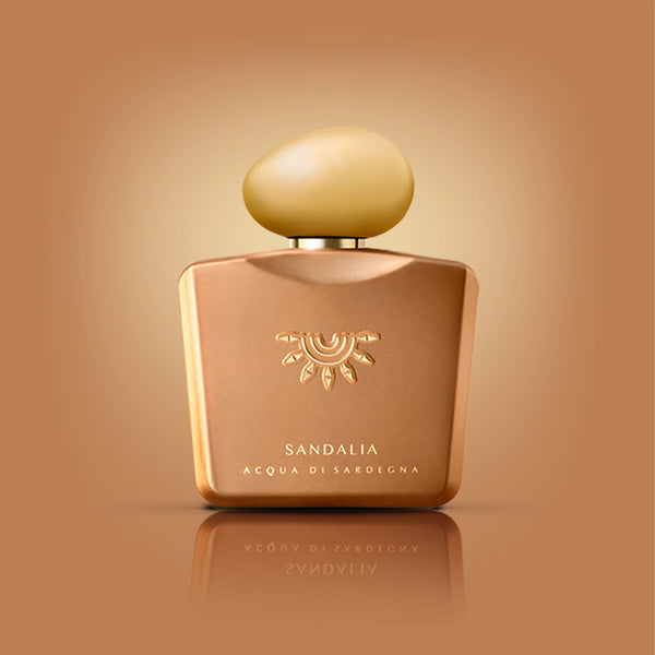 Profumo Sandalia Shardana Sirai 100 ml Acqua di Sardegna boccetta dorata